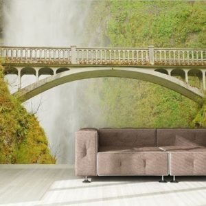 Ag Design Fleece Kuvatapetti Bridge Near Waterfall 360x270 Cm