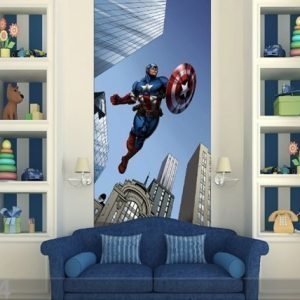 Ag Design Fleece Kuvatapetti Captain America 90x202 Cm