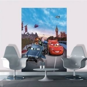 Ag Design Fleece Kuvatapetti Disney Cars In London 180x202 Cm