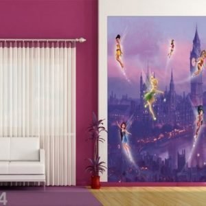 Ag Design Fleece Kuvatapetti Disney Fairies In London 180x202 Cm