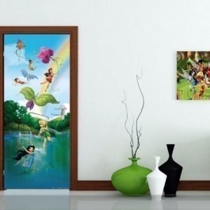 Ag Design Fleece Kuvatapetti Disney Fairies In The Rainbow 90x202 Cm