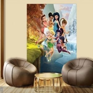 Ag Design Fleece Kuvatapetti Disney Fairis Playing 180x202 Cm