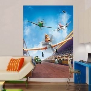 Ag Design Fleece Kuvatapetti Disney Planes 180x202 Cm