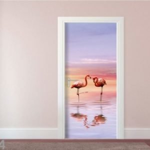 Ag Design Fleece Kuvatapetti Flamingos 90x202 Cm