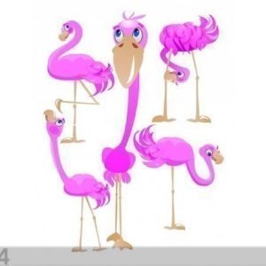 Ag Design Seinätarra Flamingos 65x85 Cm