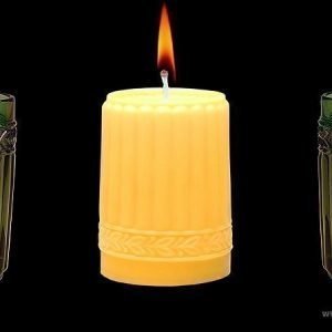 Aihio Kara kynttilä keltainen