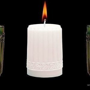 Aihio Kara kynttilä valkea