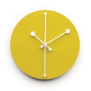 Alessi Dotty Clock Seinäkello Keltainen 20 Cm