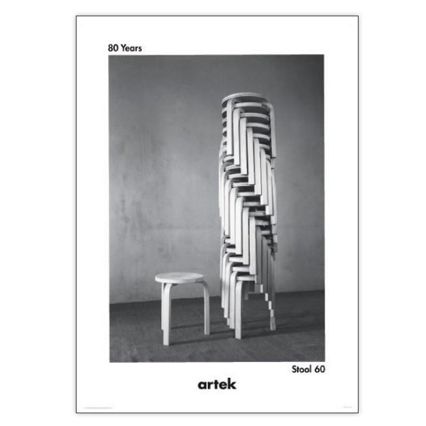 Artek 80 Years Stool 60 Juliste 50x70 Cm