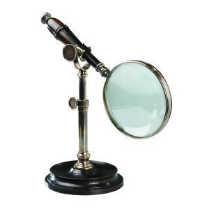 Authentic Models Magnifying Glass With Stand Bronzed