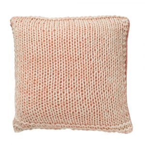 Bloomingville Knitted Tyyny Vaaleanpunainen / Valkoinen 50x50 Cm