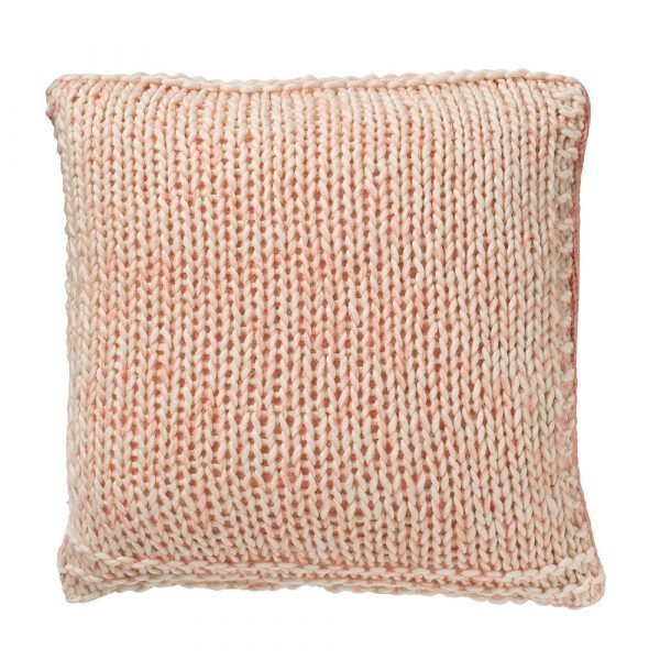 Bloomingville Knitted Tyyny Vaaleanpunainen / Valkoinen 50x50 Cm