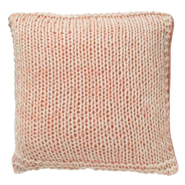 Bloomingville Knitted Tyyny Vaaleanpunainen / Valkoinen