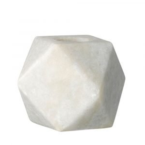 Bloomingville Marble Kynttilänjalka Valkoinen 5 Cm