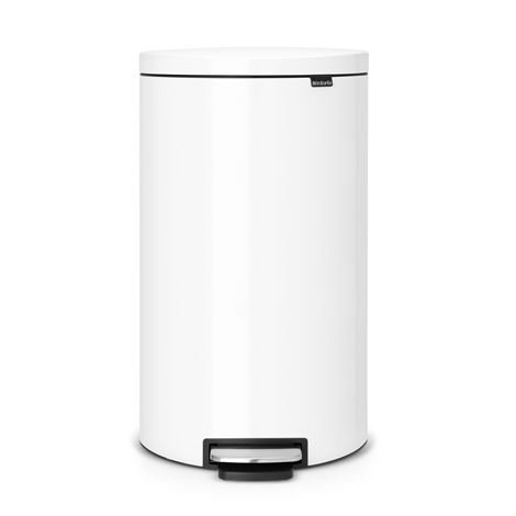 Brabantia Flatback+ Poljinroskis Silent 30 Litraa White Valkoinen