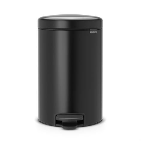 Brabantia New Icon Poljinroskis 12 Litraa Matt Black Musta