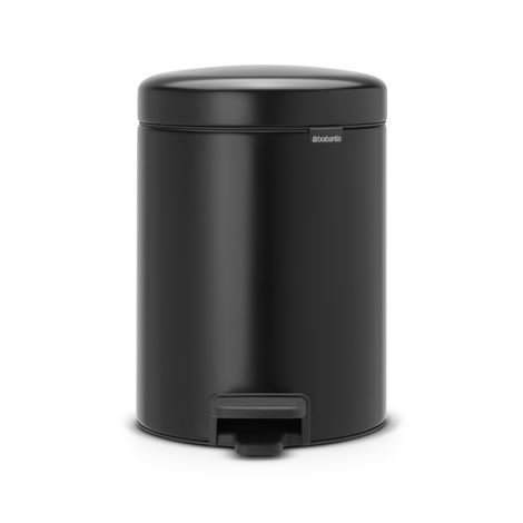 Brabantia New Icon Poljinroskis 5 Litraa Matt Black Musta