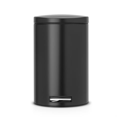 Brabantia Silent Poljinroskis 12 Litraa Matt Black Musta