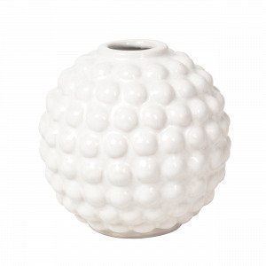 Broste Copenhagen Dotty Round Maljakko Valkoinen 14x14 Cm