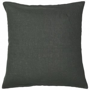 Broste Copenhagen Linen Koristetyynynpäällinen Pellavaa Tummanvihreä 50x50 Cm