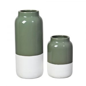 Broste Copenhagen Raw Maljakko Setti Oil Green 2-Pakkaus