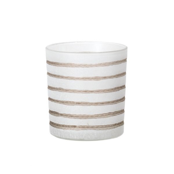 Broste Copenhagen Stripes Kynttilälyhty Fawn 8 Cm