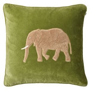 Chhatwal & Jonsson Embroidered Elephant Tyynynpäällinen Cactus 50x50 Cm
