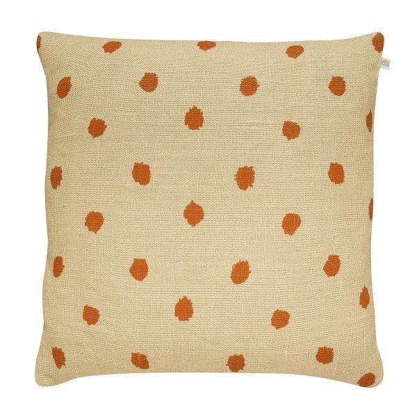 Chhatwal & Jonsson Ikat Dots Tyynynpäällinen Valkoinen / Oranssi 50x50 Cm