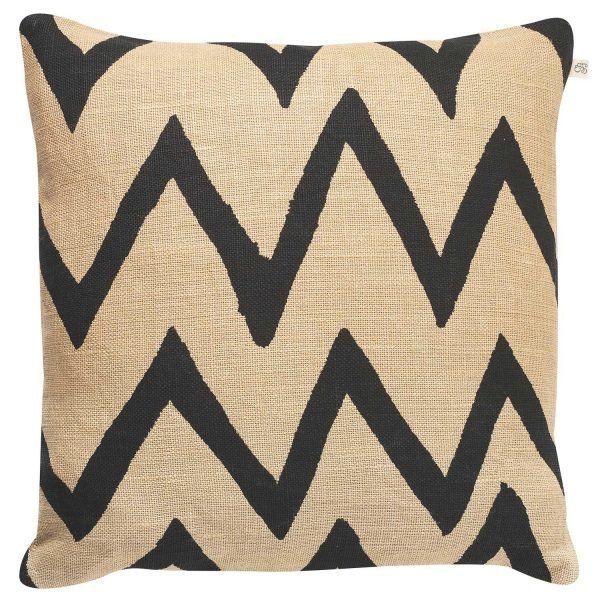 Chhatwal & Jonsson Zigzag Big Tyynynpäällinen M Beige / Musta