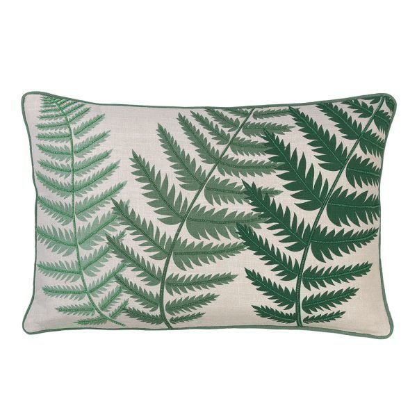 Cozy Living Embroidered Fern Leaf Bead Tyyny Kale 40x60 Cm