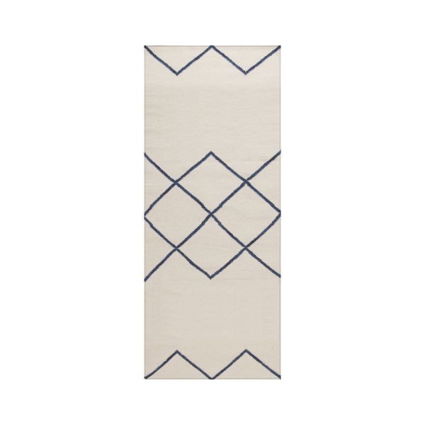 Decotique Geometrie 03 Matto Offwhite / Sininen 80x200 Cm