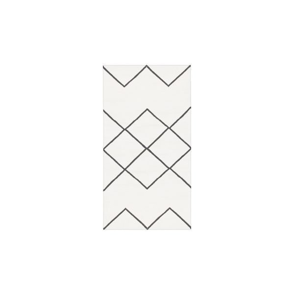 Decotique Geometrie Coton 03 Matto Valkoinen / Musta 80x150 Cm