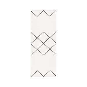 Decotique Geometrie Coton 03 Matto Valkoinen / Musta 80x200 Cm