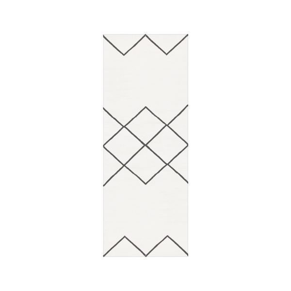 Decotique Geometrie Coton 03 Matto Valkoinen / Musta 80x200 Cm