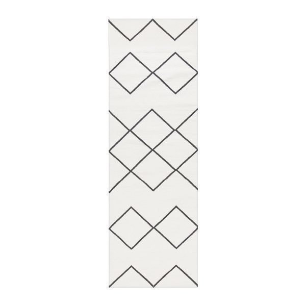 Decotique Geometrie Coton 03 Matto Valkoinen / Musta 80x240 Cm