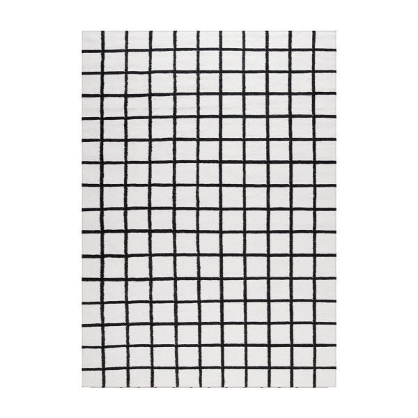 Decotique Tapis Damier Matto Valkoinen / Musta 170x240 Cm