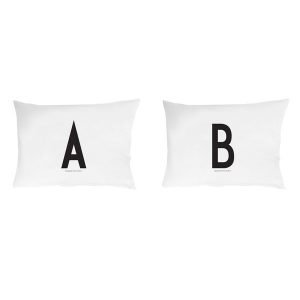 Design Letters Arne Jacobsen B Tyynyliina Valkoinen / Musta