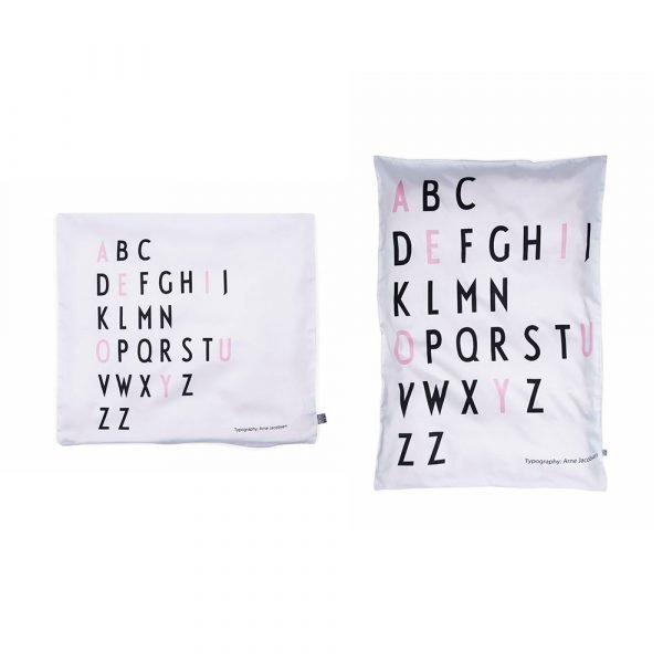 Design Letters Bed Linen Baby Pink / Black