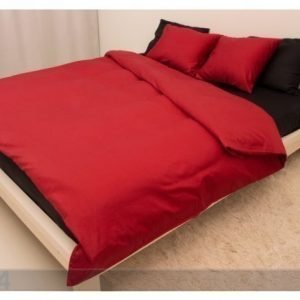 Dossa Vuodevaatesetti Red-Black Satiini 180x210 Cm