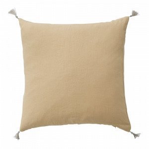 Ellos Candice Tassel Tyynynpäällinen Pestyä Pellavaa Keltainen 50x50 Cm