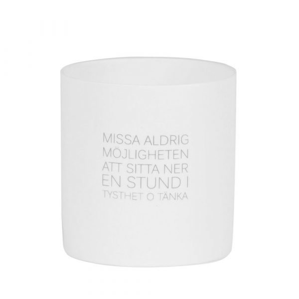 Ernst Kirchsteiger Citat Kynttilälyhty "Missa Aldrig" 8 Cm
