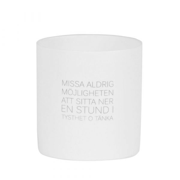 Ernst Kirchsteiger Citat Kynttilälyhty "Missa Aldrig" 8 Cm