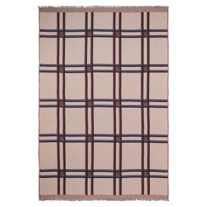 Ferm Living Checked Wool Blend Huopa Beige