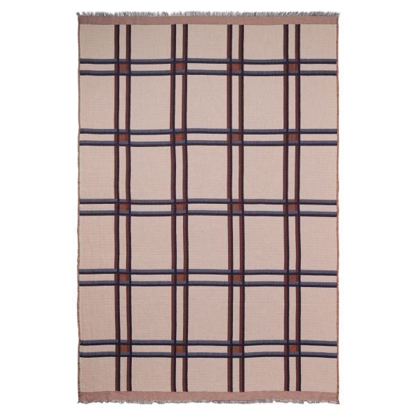 Ferm Living Checked Wool Blend Huopa Beige