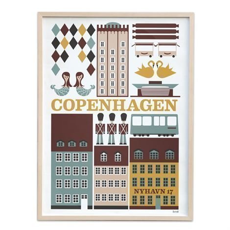 Ferm Living Copenhagen Juliste Iso: 50x70 cm