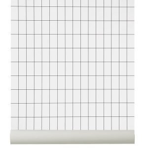 Ferm Living Grid Tapetti Musta / Valkoinen