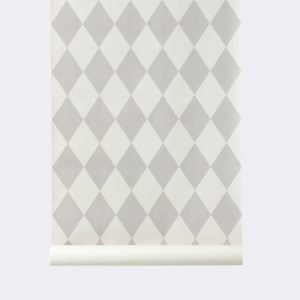 Ferm Living Harlequin Tapetti Harmaa