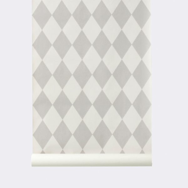 Ferm Living Harlequin Tapetti Harmaa