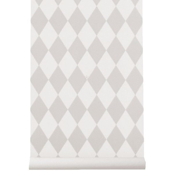 Ferm Living Harlequin Tapetti Harmaa