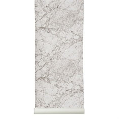 Ferm Living Marble Tapetti Harmaa-Musta